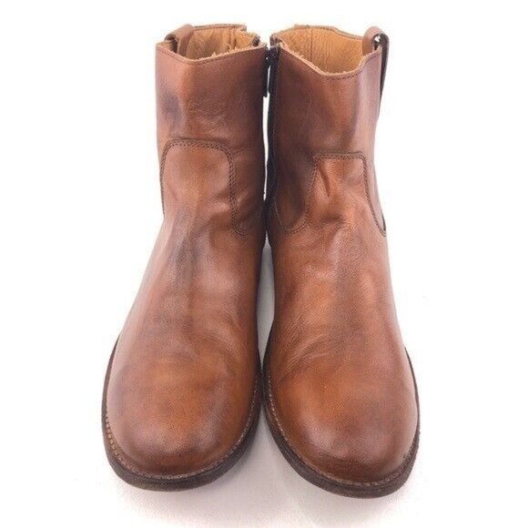 Bed Stu Rustic Brown Leather Zip Ankle Boots 11 - Picture 5 of 13